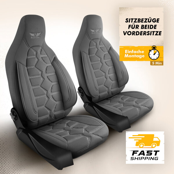 Sitzbezüge für ADRIA Wohnmobil (Farbe: Grau) Pilot 2.4
